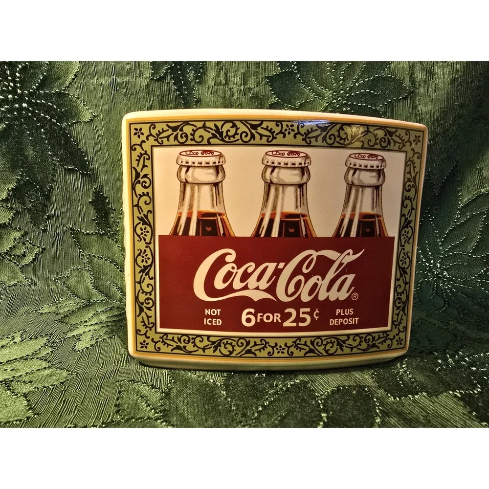 Coca-Cola Ceramic Toothbrush Holder Retro 6 For 25¢ Bottle Design /0402